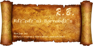 Répási Barnabás névjegykártya